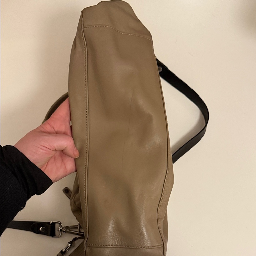 RUDSAK Tan Leather Satchel with Black Accents Soft Leather - Picture 7 of 10